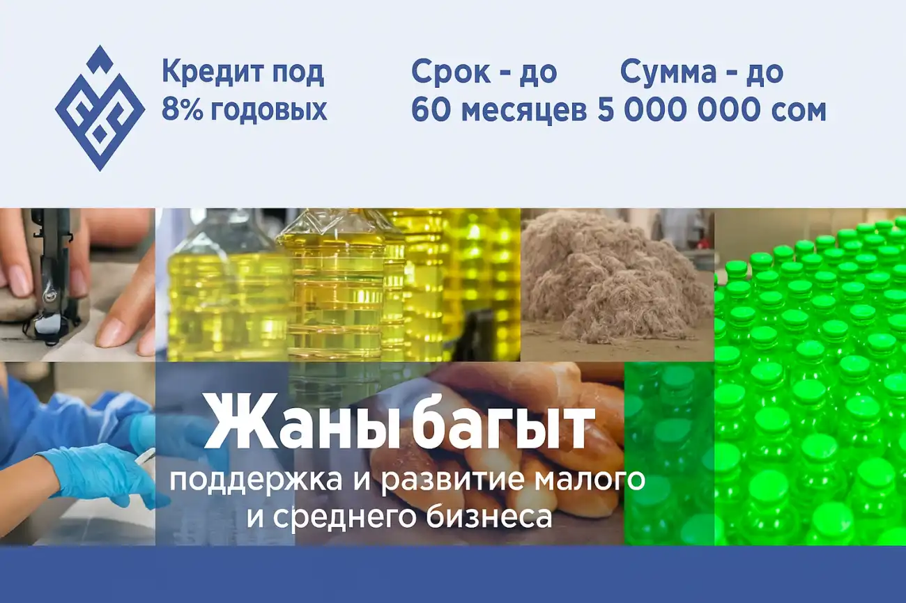 Запуск льготных кредитов под 8% годовых в Кыргызстане